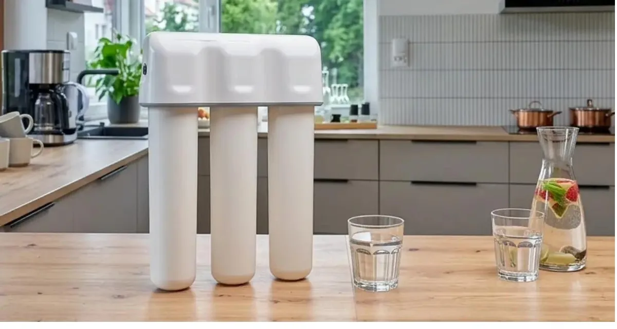 Filtros de agua domésticos instalados bajo fregadero